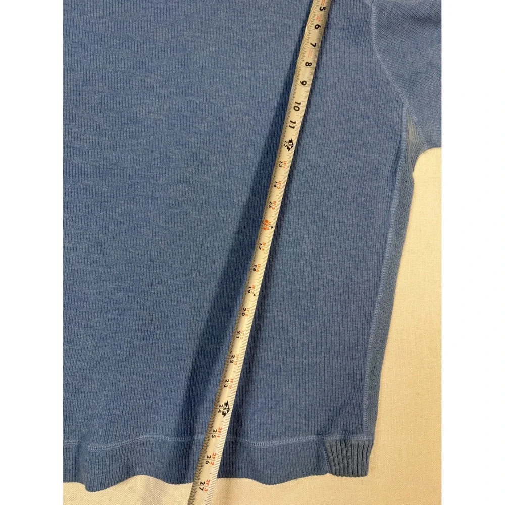 Tommy Bahama Mens XL Blue Cotton Raglan Crewneck Knit Sweater